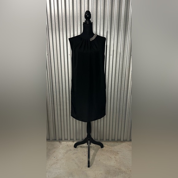 Women’s 3.1 Phillip Lim Sleeveless Solid Black Jewel Polyester Dress Size Medium - Picture 1 of 4